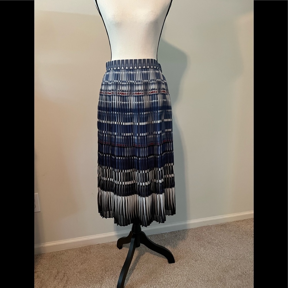 $468!! NWT Kate Spade Deco Beale Pleated Midi Skirt Size 0